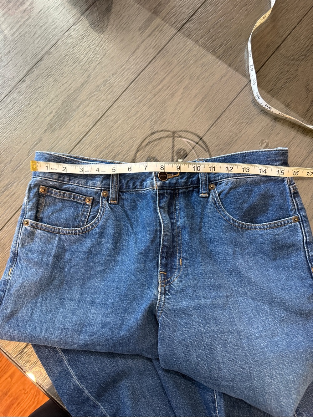 J.Crew Wide Leg Jeans 28P Blue High Rise Linen Blend Denim 25908 - Picture 13 of 15